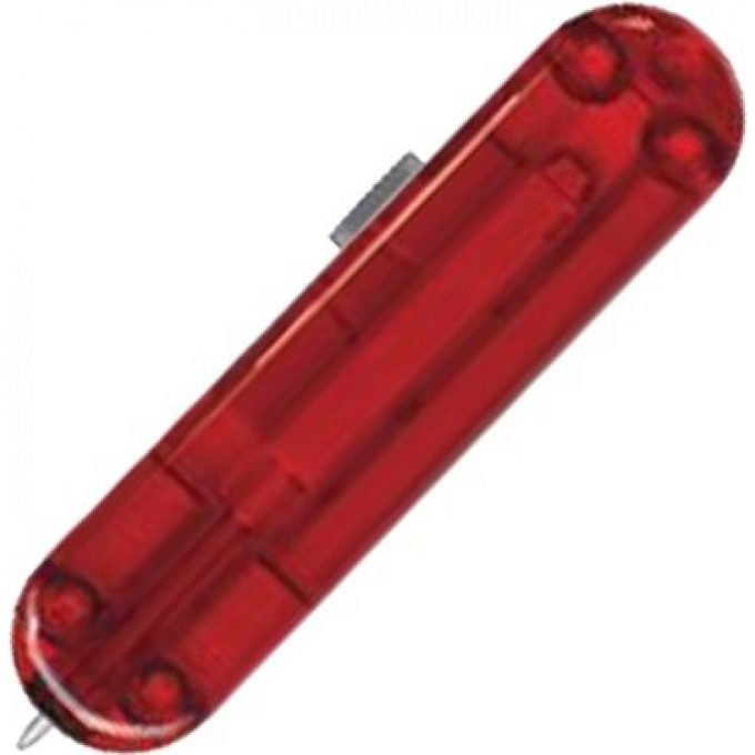 Задняя накладка для ножей VICTORINOX 58 мм пластиковая с отверстием под шариковую ручку полупрозрачная красная C.6300.T4 Задняя накладка для ножей VICTORINOX 58 мм пластиковая с отверстием под шариковую ручку полупрозрачная красная C.6300.T4